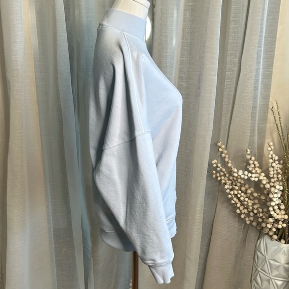 TNA Baby Blue Moc Neck Sweatfleece Cozy Fleece Mega Fit Sz 1 (xs/s) - Picture 2 of 9